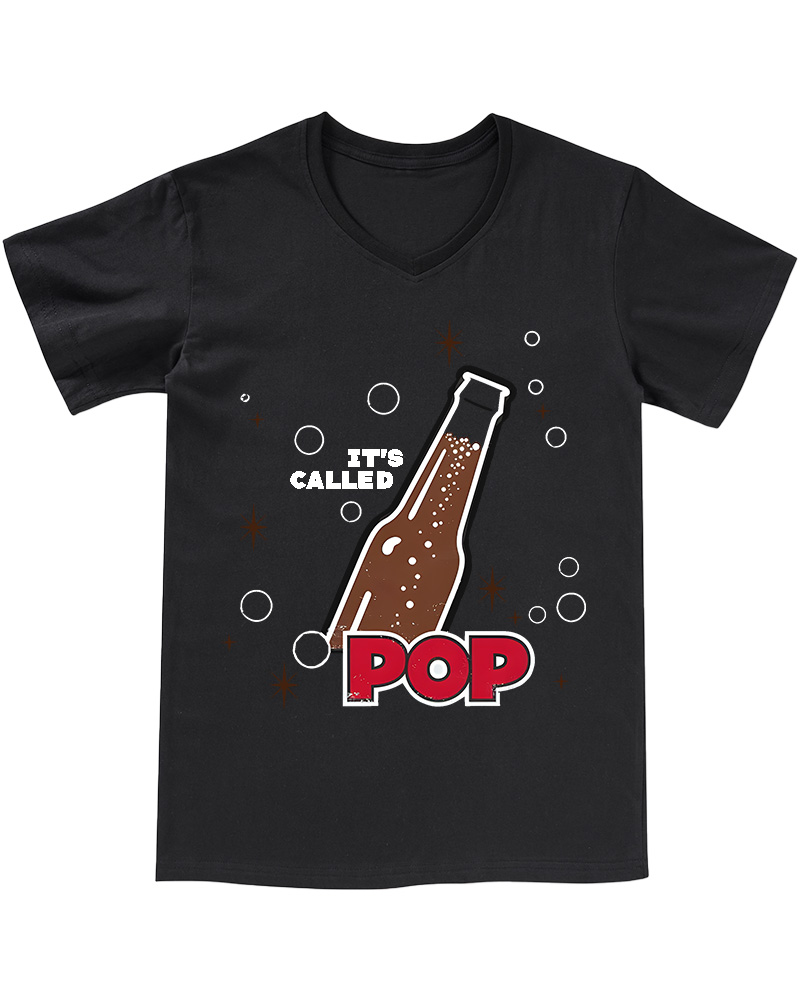 TheRetroTee It's Called Pop 1950s V-neck T-Shirt