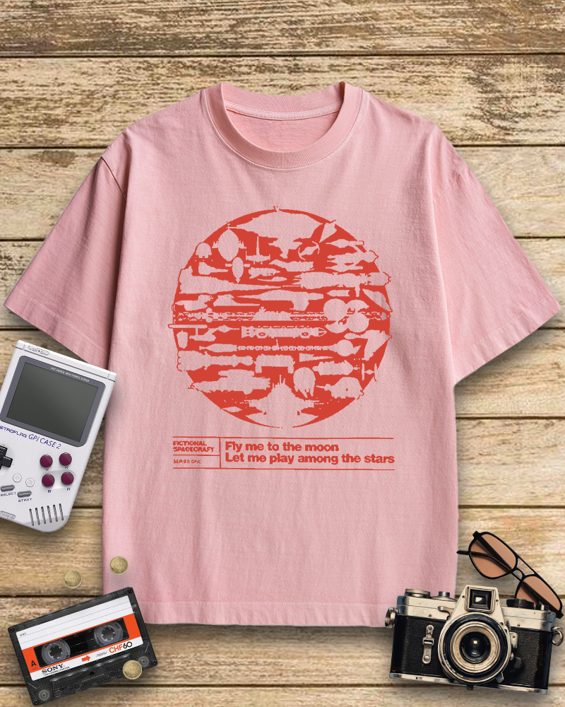 TheRetroTee Back Fly Me To The Moon 1980s T-Shirt