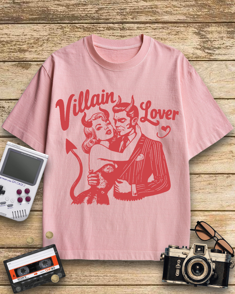 TheRetroTee Villain Lover Gothic 1960s Cotton T-Shirt