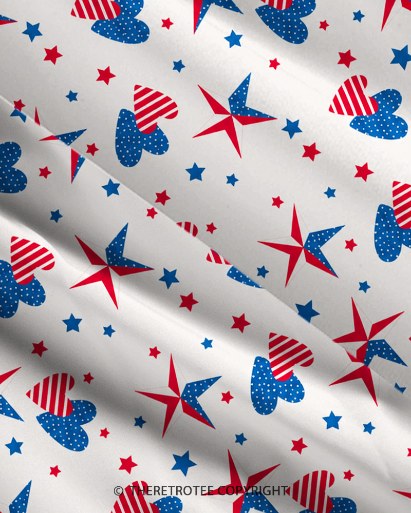 TheRetroTee All American Hearts 1990s Strappy Maxi Dress
