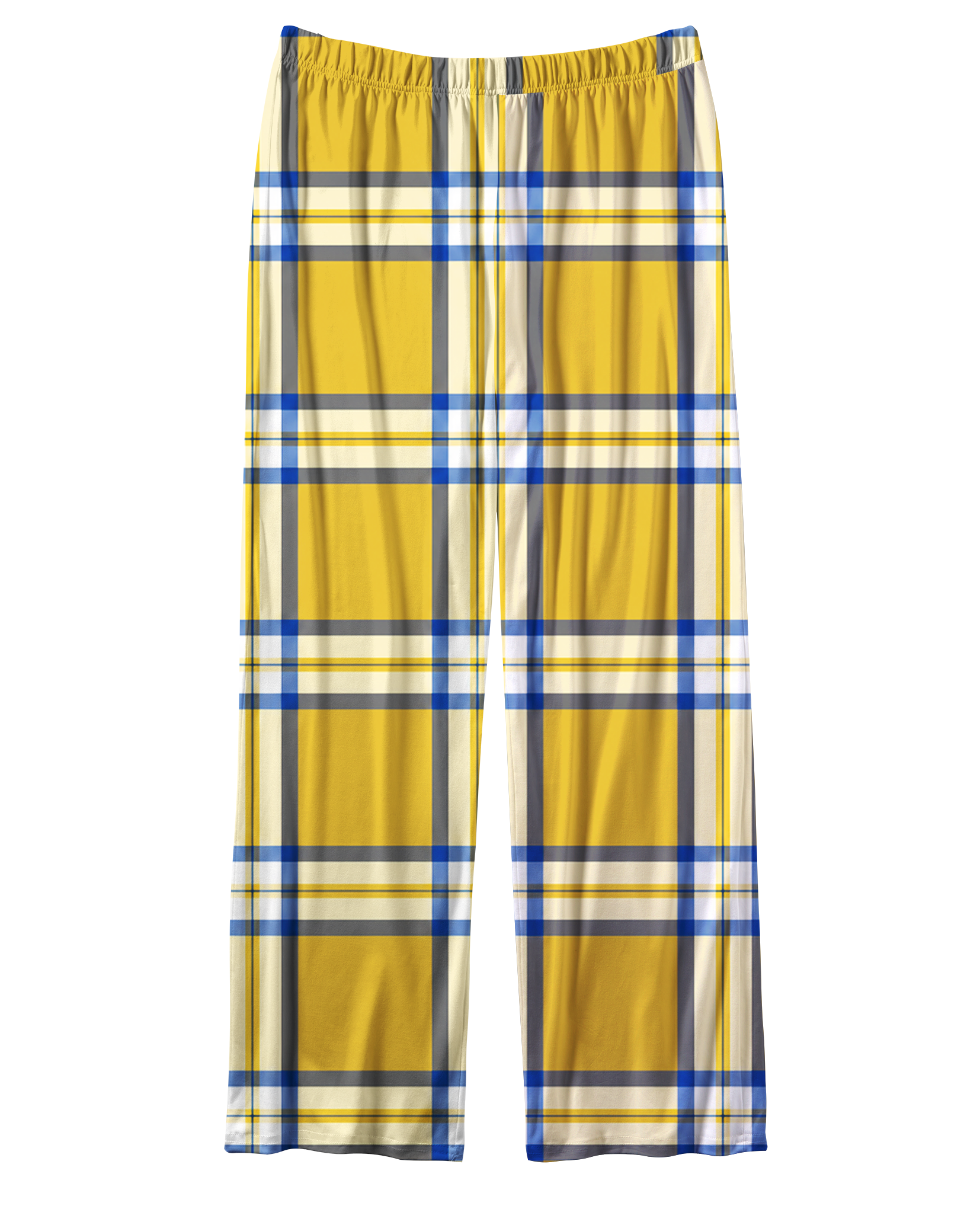 TheRetroTee Golden Yellow Tartan Vintage Pajama Set