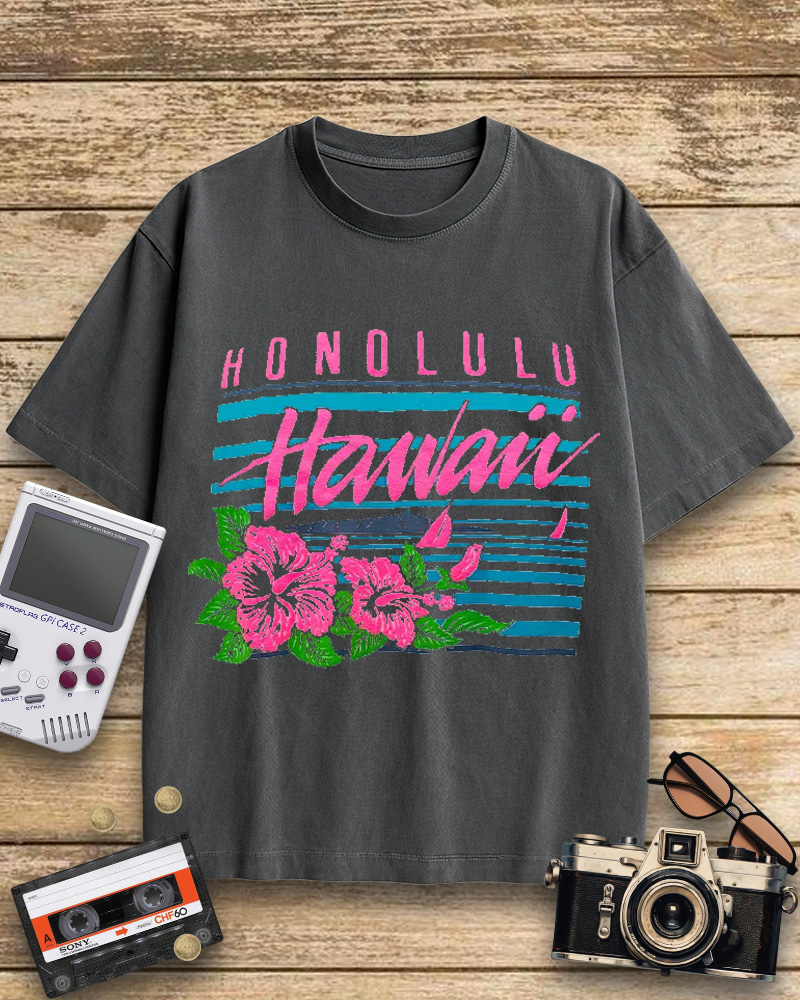 TheRetroTee 80s Honolulu Cotton T-Shirt