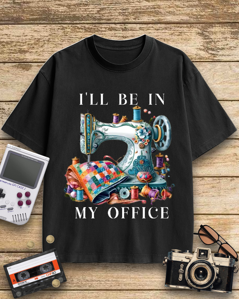 TheRetroTee I'll Be In My Office Cotton T-Shirt