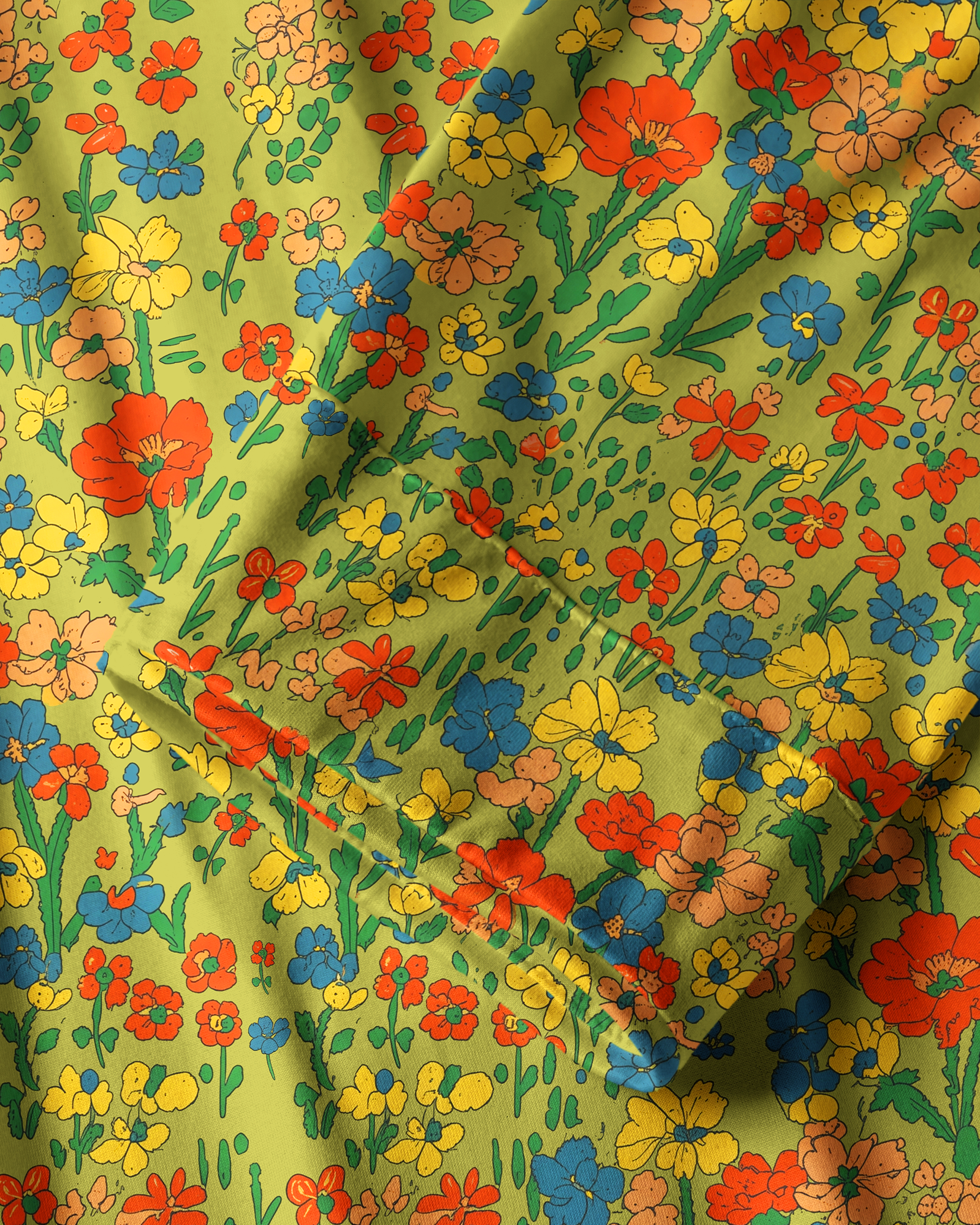 TheRetroTee Bold Pop Wildflower Vintage Pajama Set