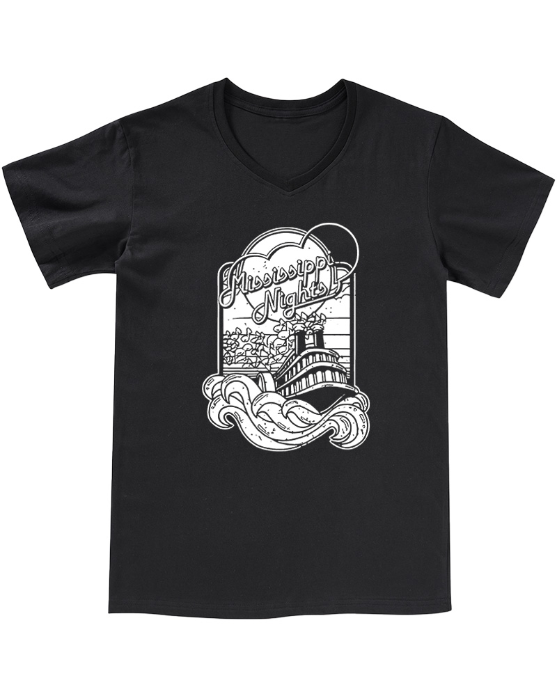 TheRetroTee Mississippi Nights St. Louis 1970s V-neck T-Shirt