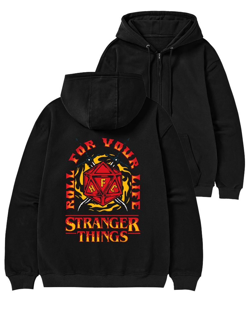 TheRetroTee Roll For Your Life Zip-Up Hoodie
