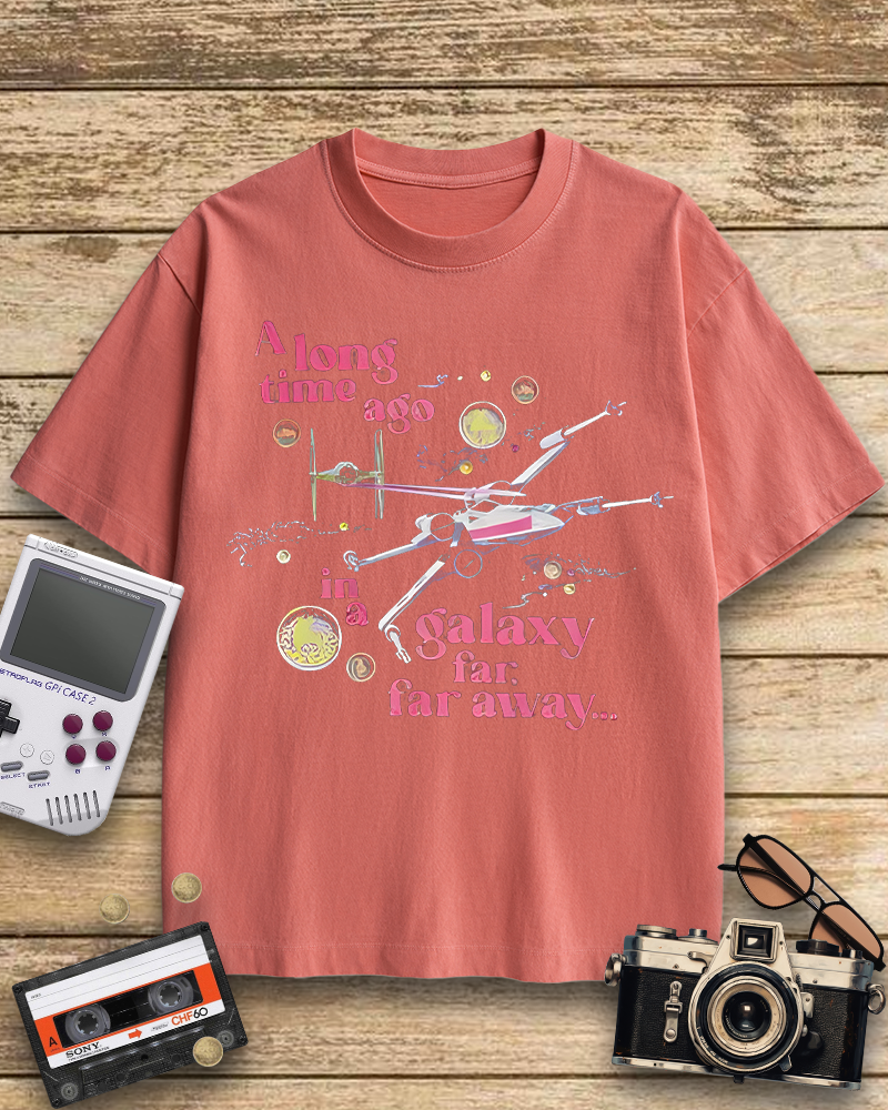 TheRetroTee A Long Time Ago In A Galaxy Far Far Away 1970s T-Shirt