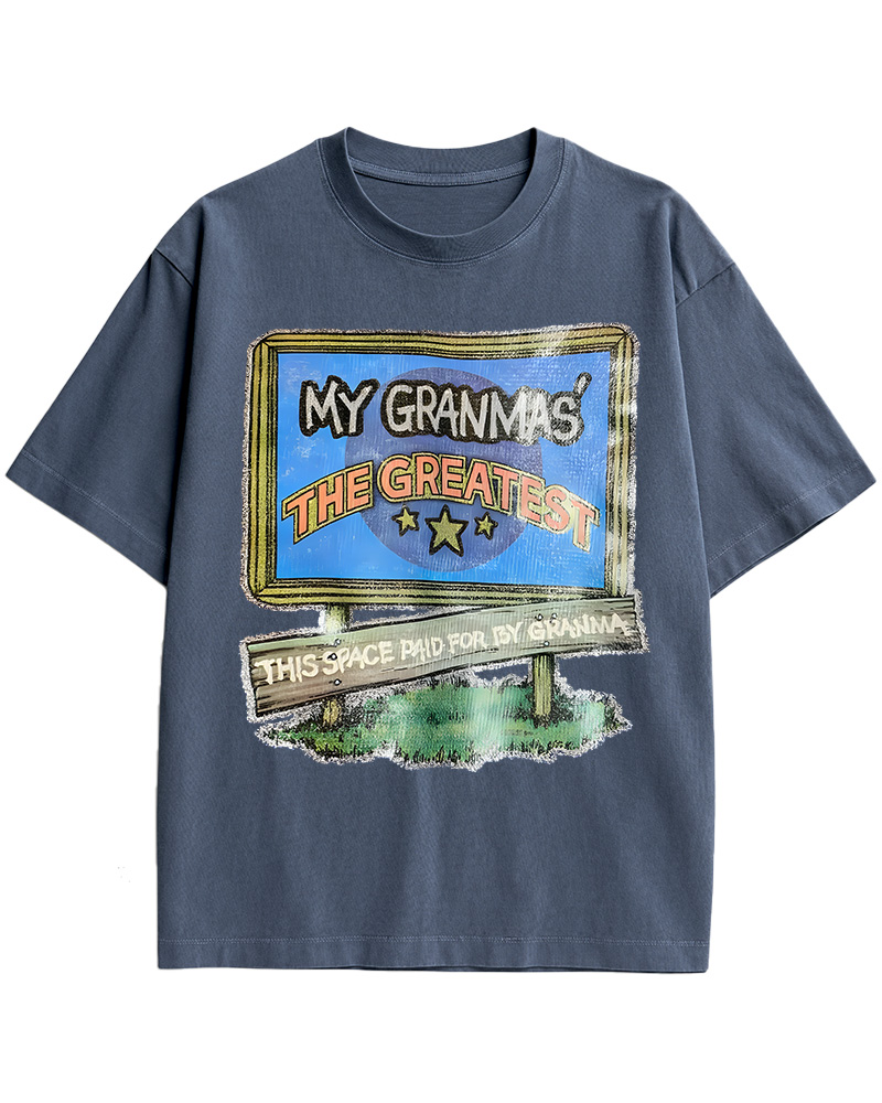 TheRetroTee 70s-80s Funny Greatest Grandma Cotton T-Shirt