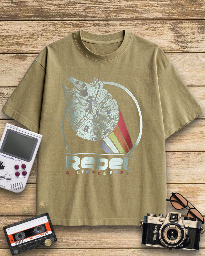 TheRetroTee Rebel Alliance 1977 Navy Nostalgic T-Shirt