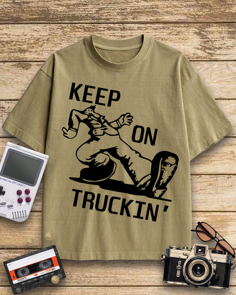 TheRetroTee 70s Keep On Truckin' Cotton T-Shirt