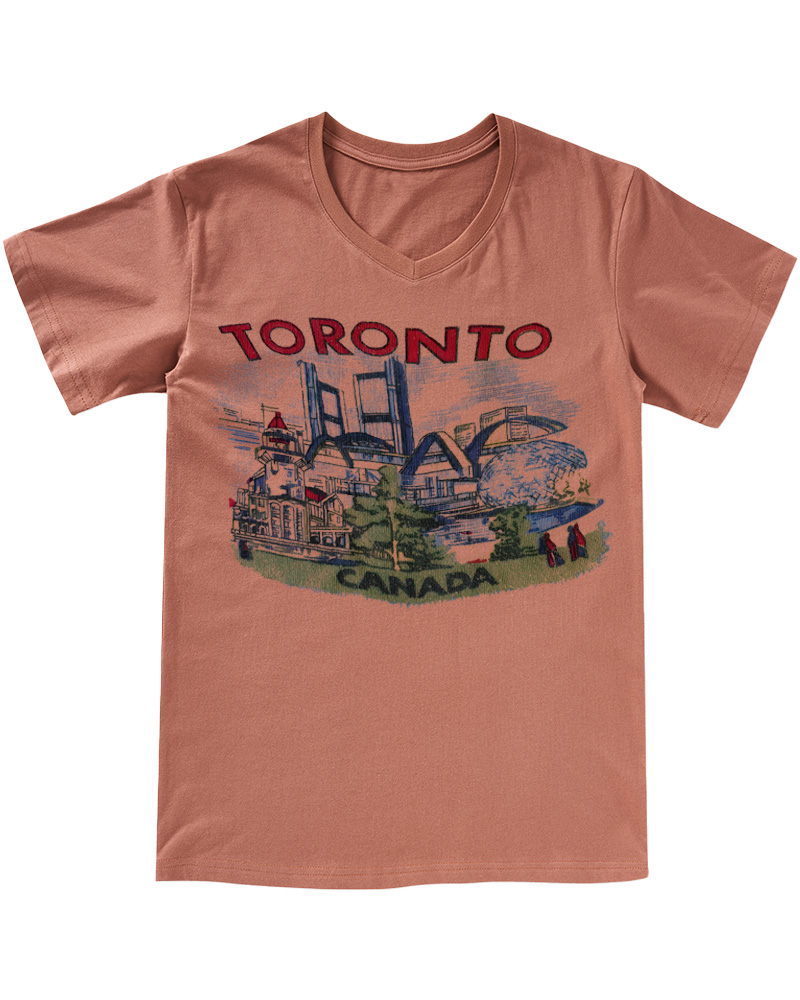 TheRetroTee 1960s Toronto souvenir V-neck T-Shirt