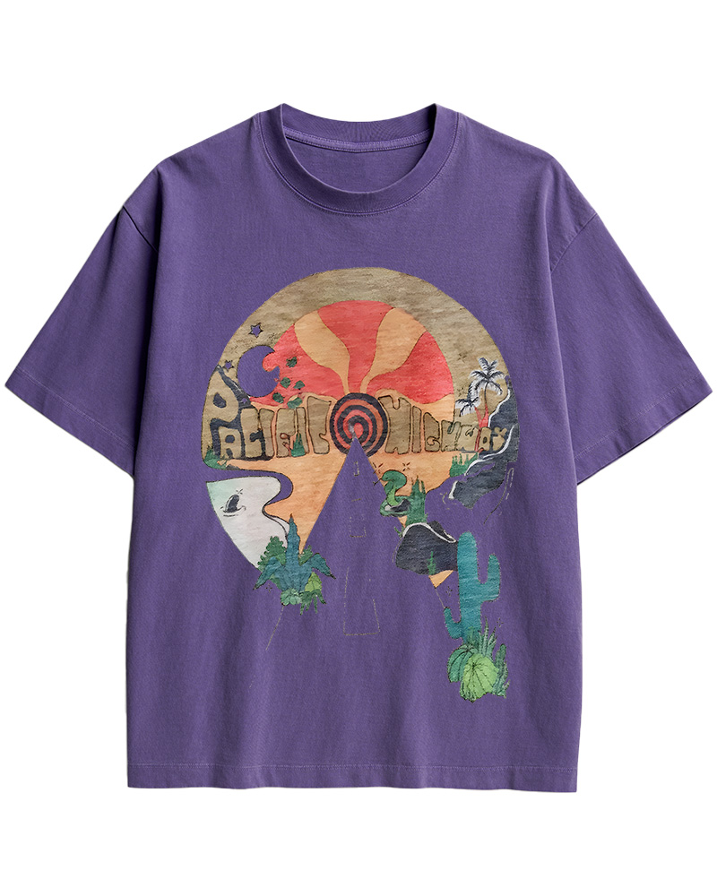 TheRetroTee Open Road Pacific Highway Cotton T-Shirt