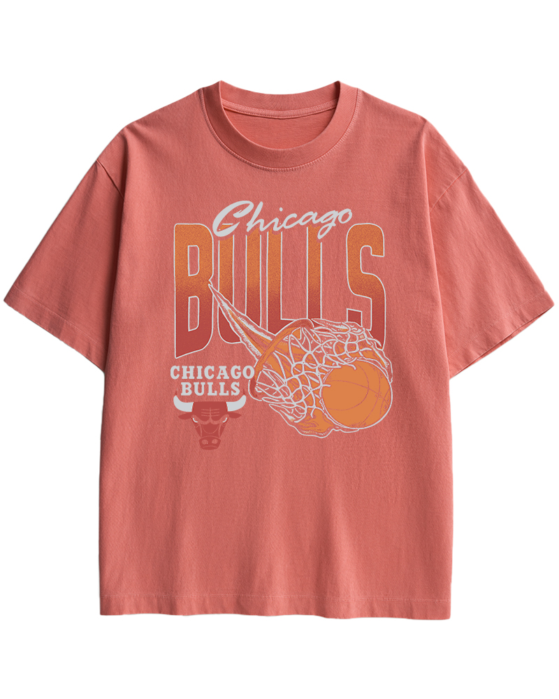 TheRetroTee Chicago Bulls Basketball 1990s Cotton T-Shirt