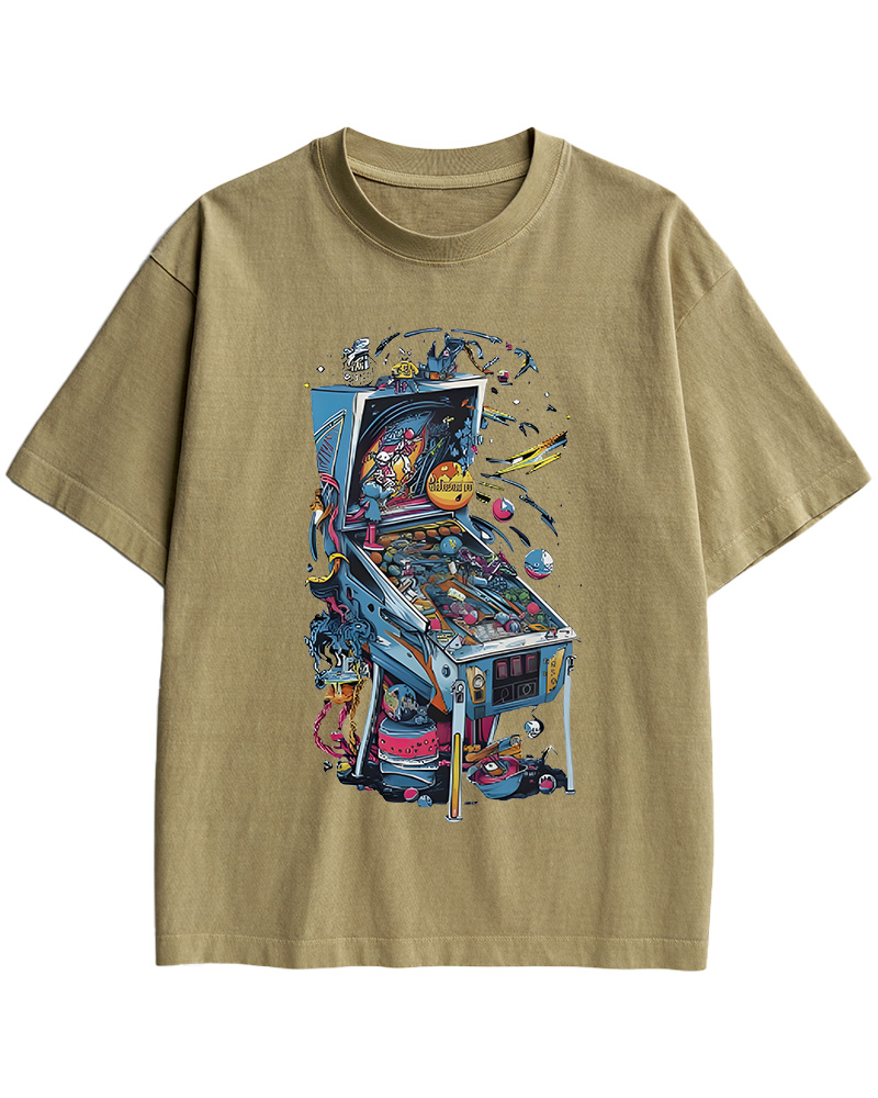 TheRetroTee 80s Pinball Arcade Cotton T-Shirt