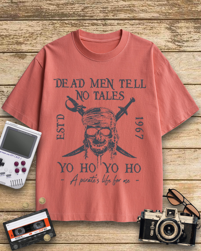 TheRetroTee Dead Men Tell No Tales 1970s Cotton T-Shirt