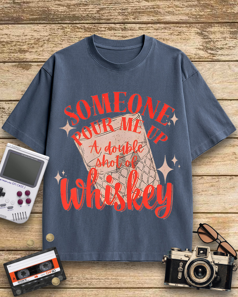 TheRetroTee Whiskey Cotton T-Shirt