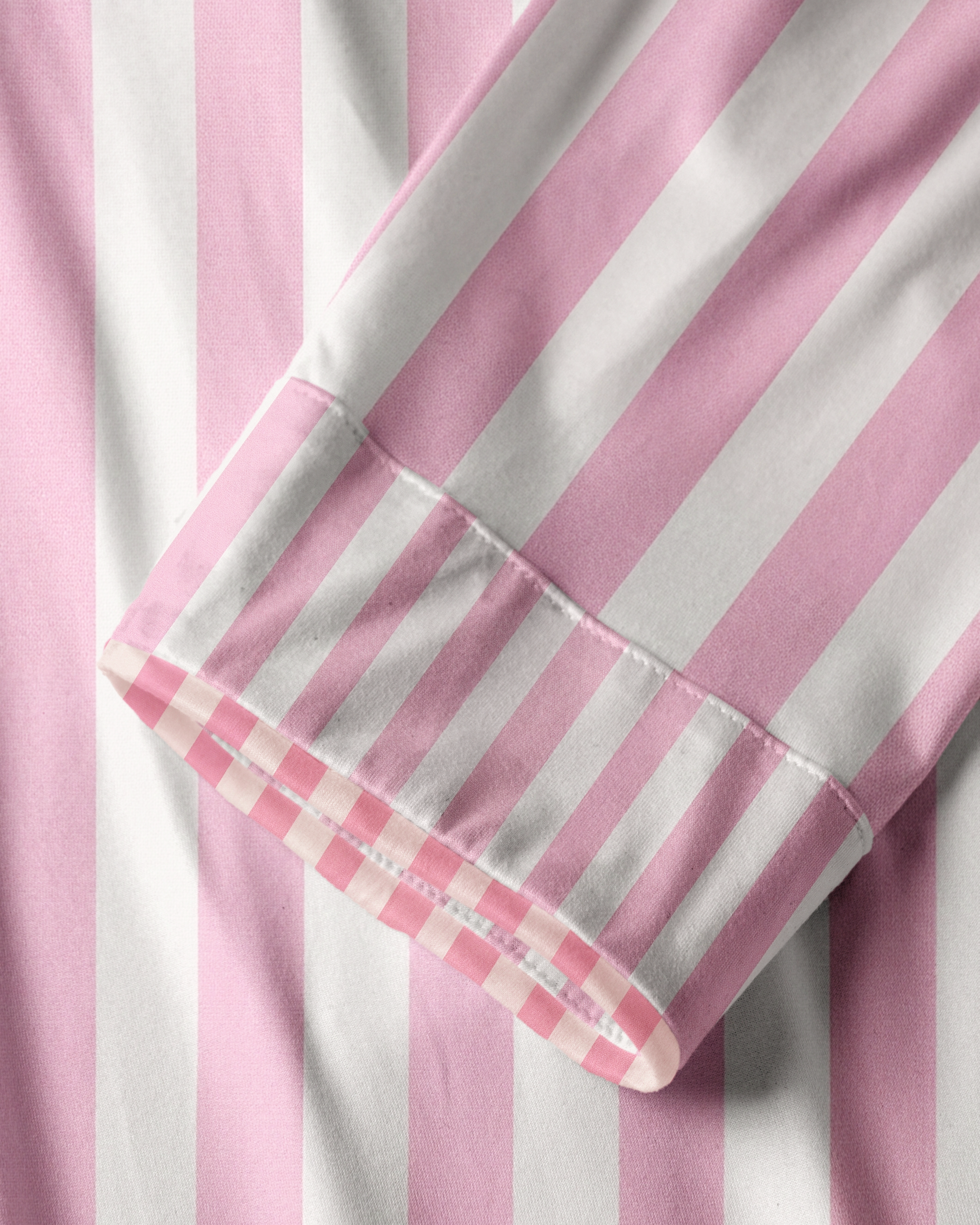 TheRetroTee Soft Pink Stripes Vintage Pajama Set