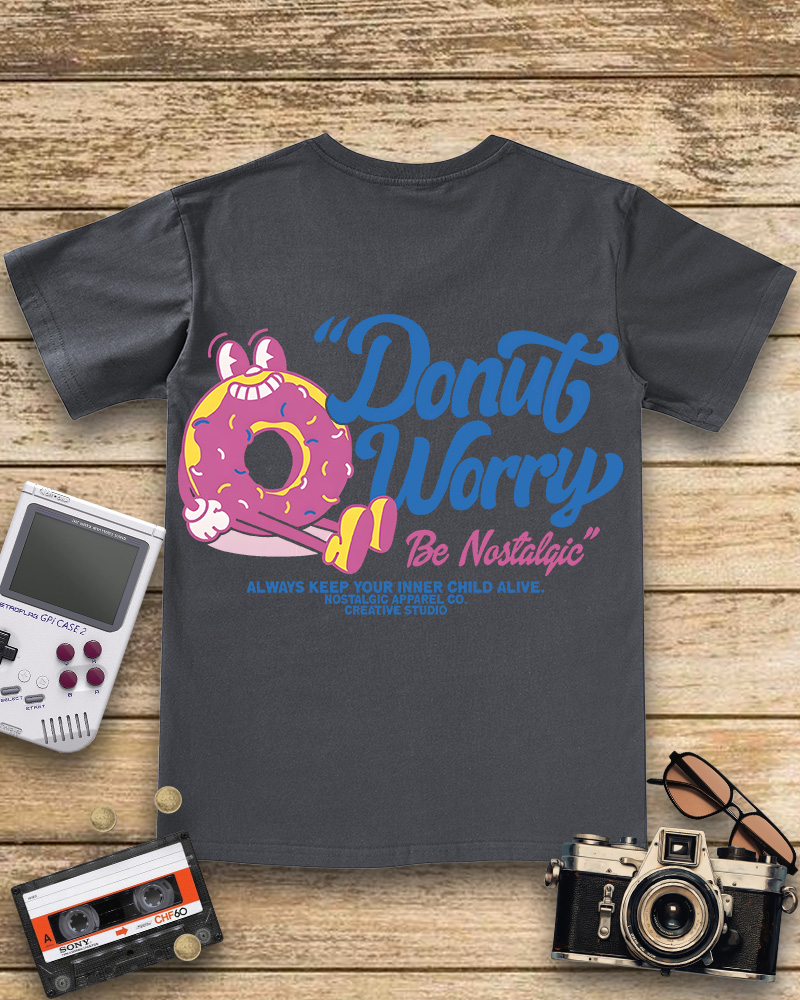 TheRetroTee Donut Worry  V-neck T-Shirt
