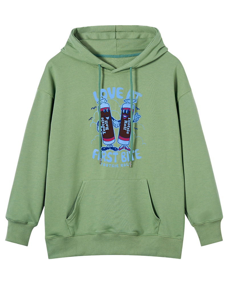 TheRetroTee Tootsie Roll - Love At First Bite Juniors 1960s Cotton Hoodie