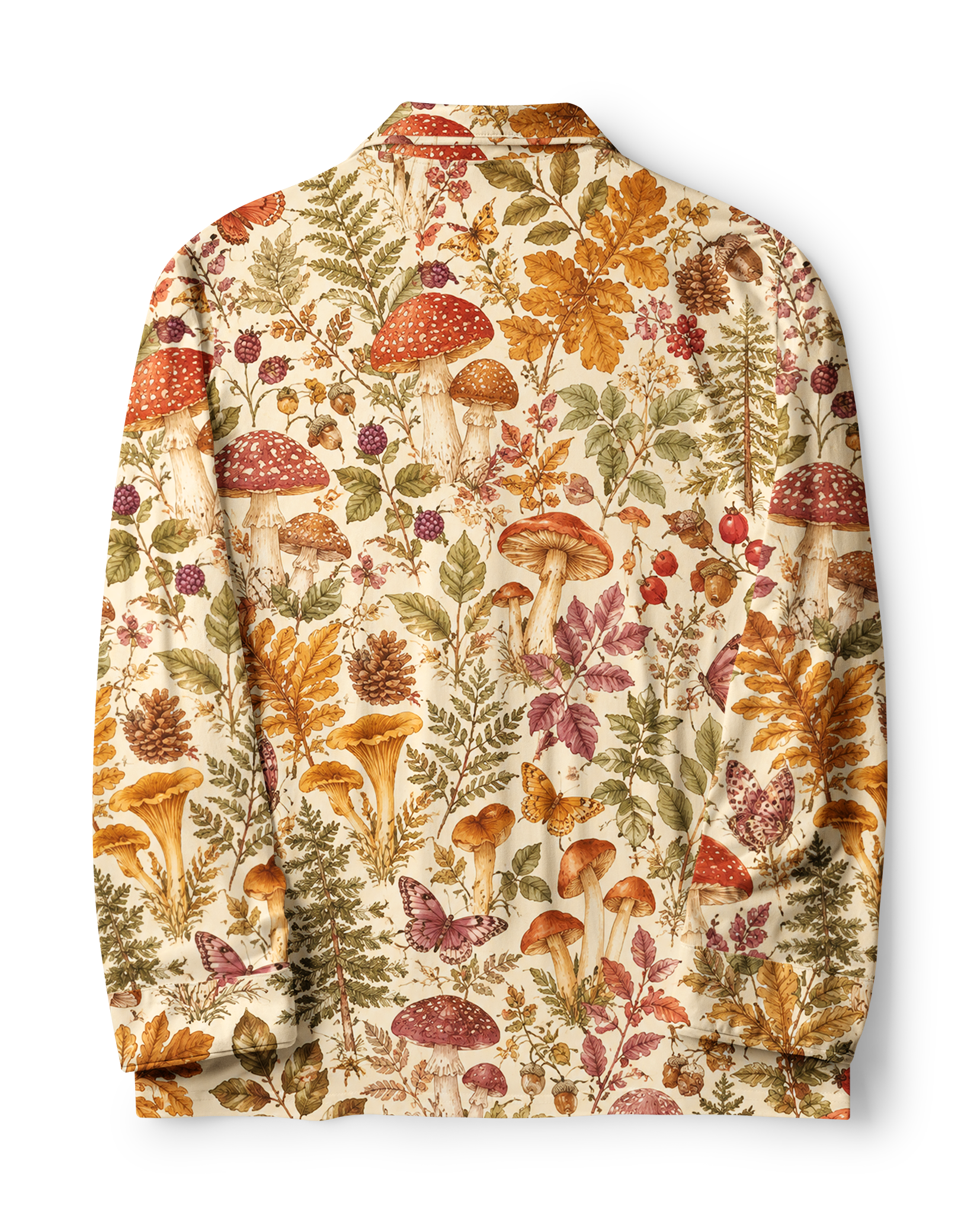 TheRetroTee Autumn Mushroom Forest Vintage Pajama Set