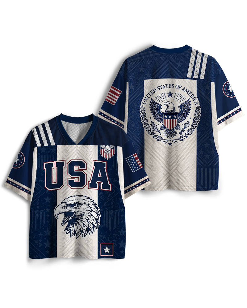 TheRetroTee 1980s American Heritage Vintage Soccer Jersey
