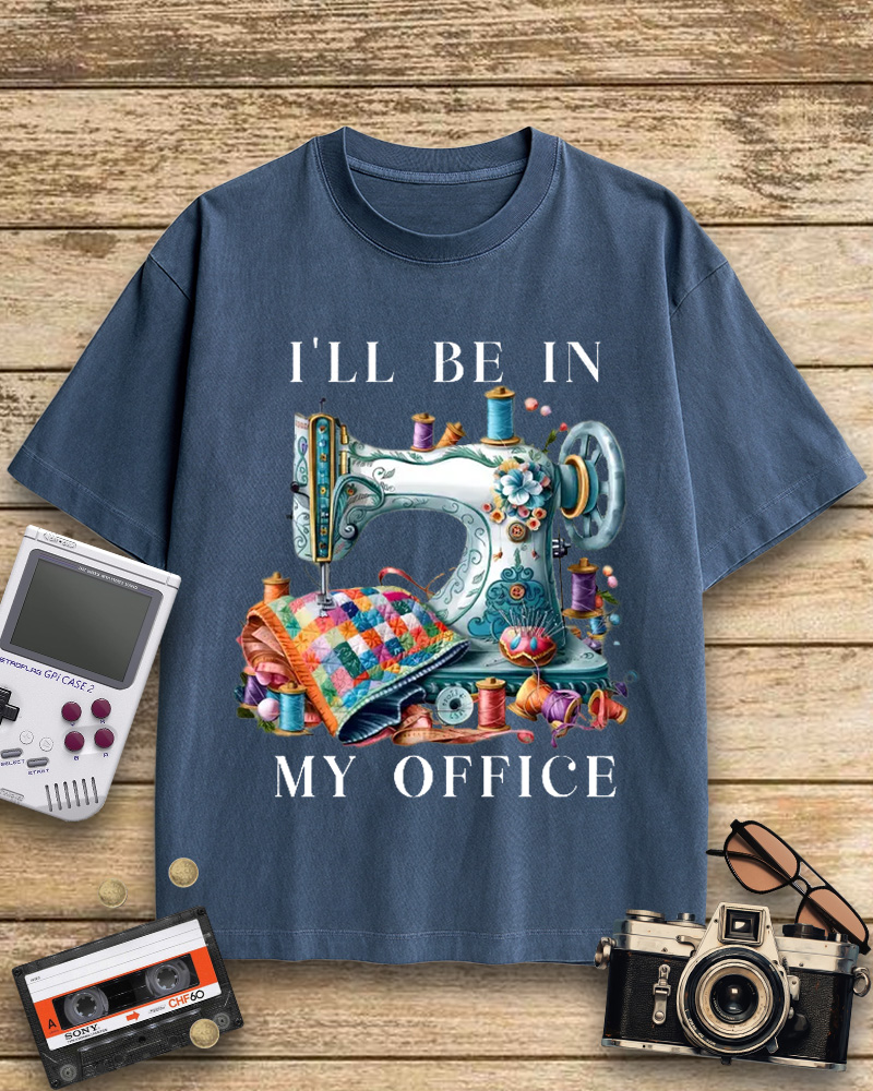TheRetroTee I'll Be In My Office Cotton T-Shirt