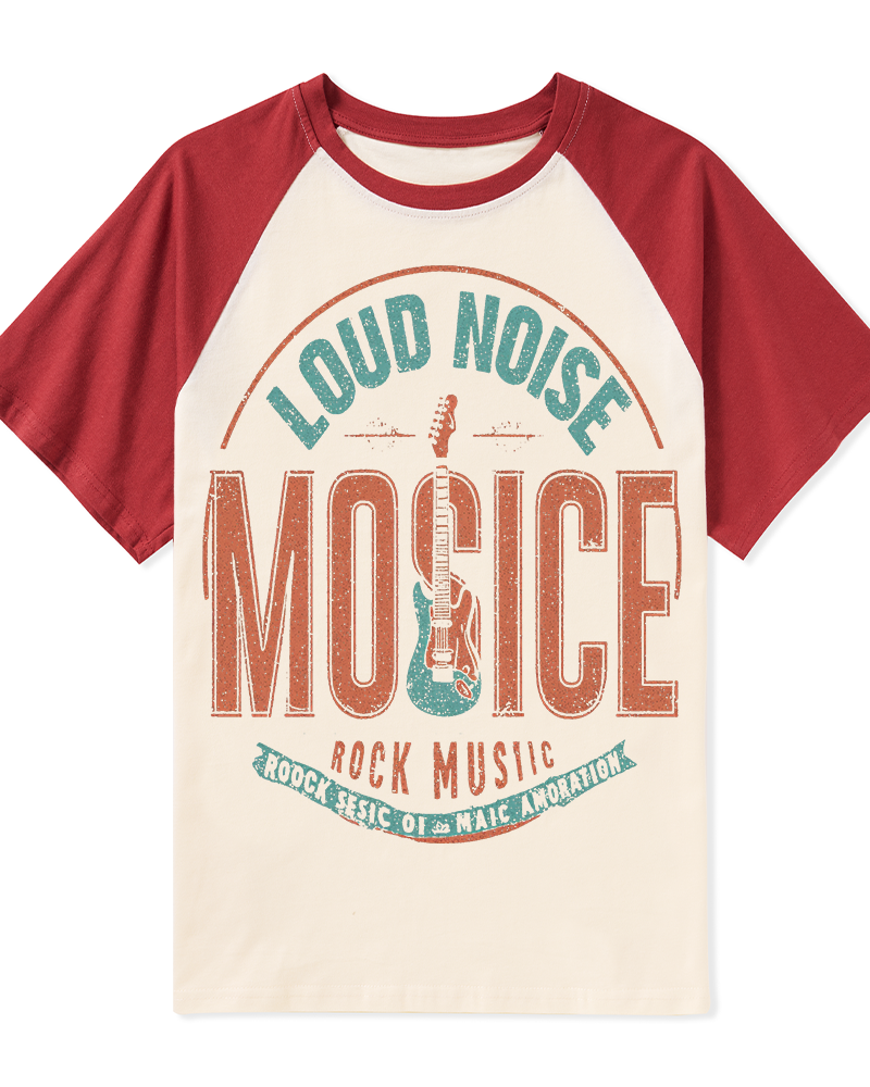TheRetroTee 1970s Loud Noise Retro Rock Music Graphic T-Shirt