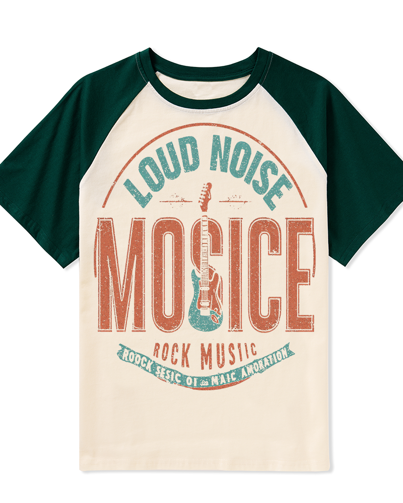 TheRetroTee 1970s Loud Noise Retro Rock Music Graphic T-Shirt