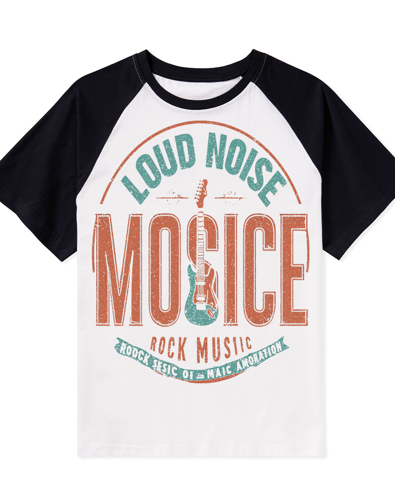 TheRetroTee 1970s Loud Noise Retro Rock Music Graphic T-Shirt