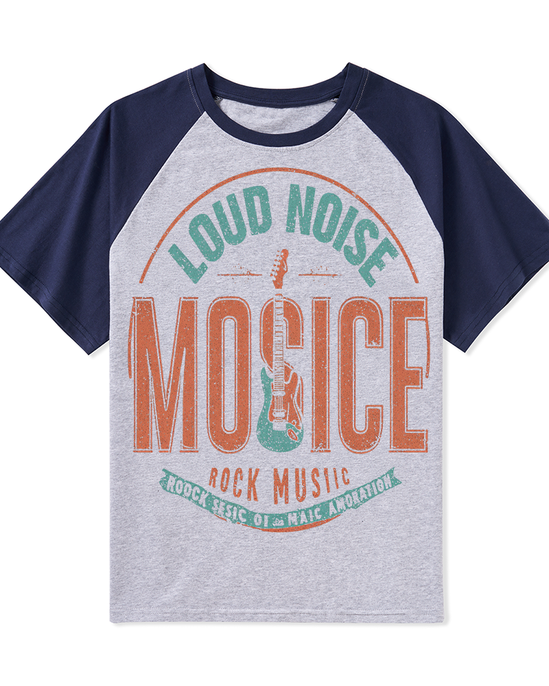 TheRetroTee 1970s Loud Noise Retro Rock Music Graphic T-Shirt