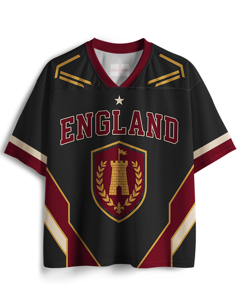 TheRetroTee England Custom Name Mesh Jersey