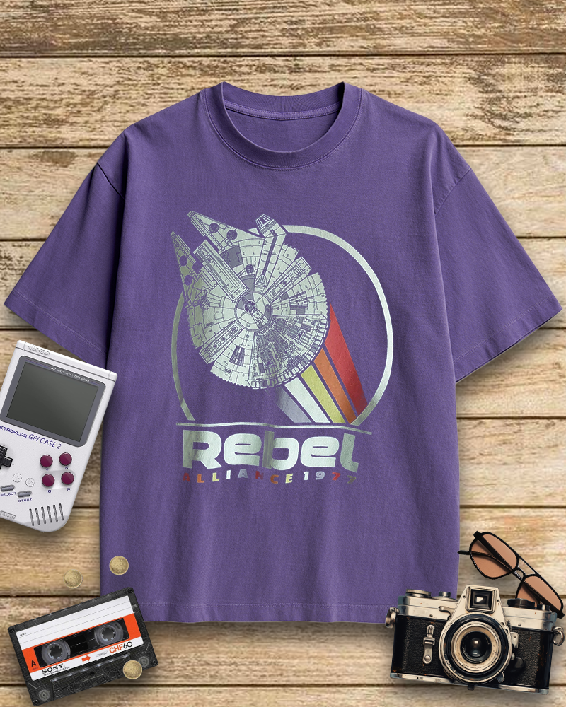 TheRetroTee Rebel Alliance 1977 Navy Nostalgic T-Shirt