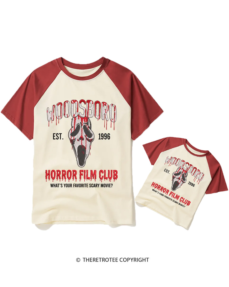 TheRetroTee What's Your Favorite Scary Movie 1990s Raglan Baseball Family T-Shirt