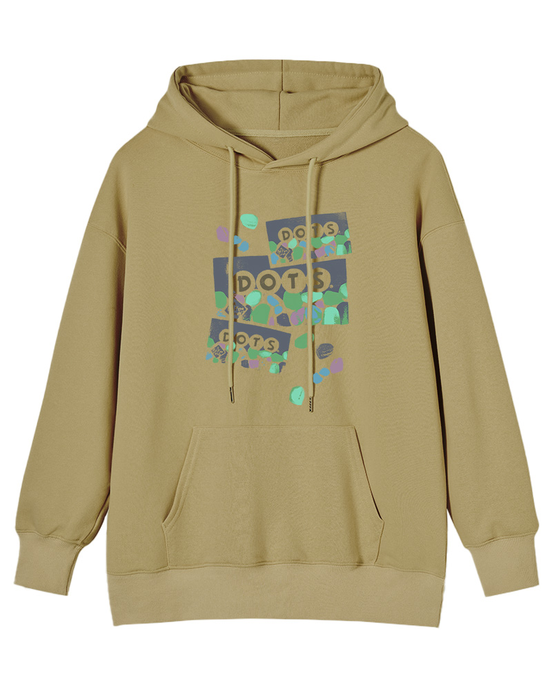 TheRetroTee Colorful Dots Candy 1970s Nostalgic Cotton Hoodie