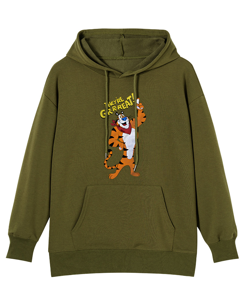 TheRetroTee Frosted Flakes Tony The Tiger 1970s Cotton Hoodie