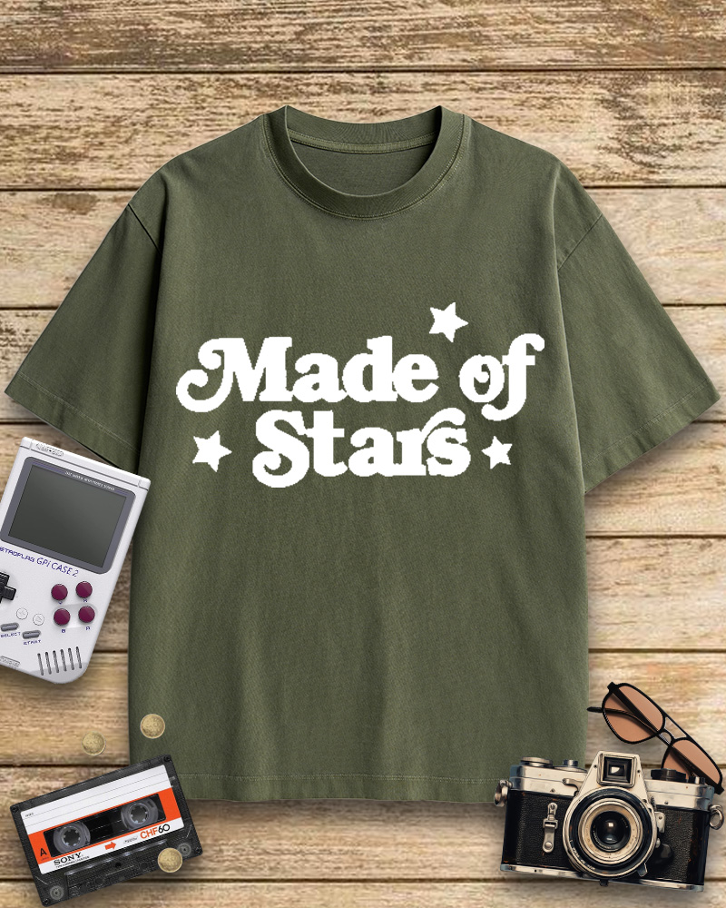 TheRetroTee Made Of Stars 1980s Cotton T-Shirt