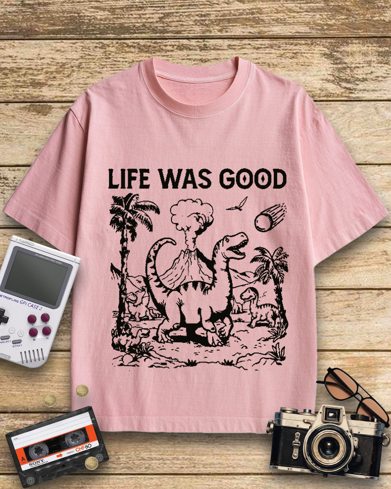 TheRetroTee Life Was Good 1990s Cotton T-Shirt