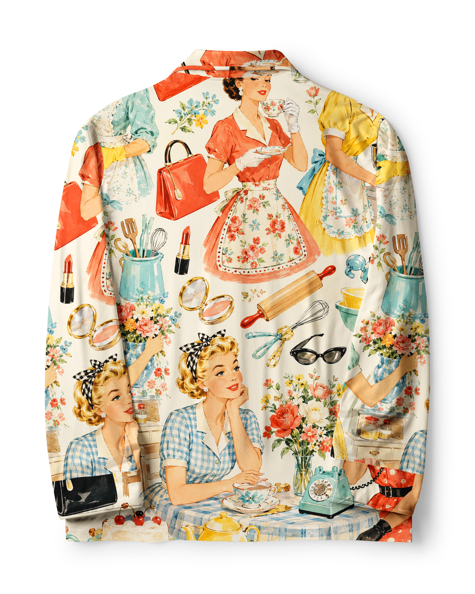 TheRetroTee  Housewife Pinup Vintage Pajama Set