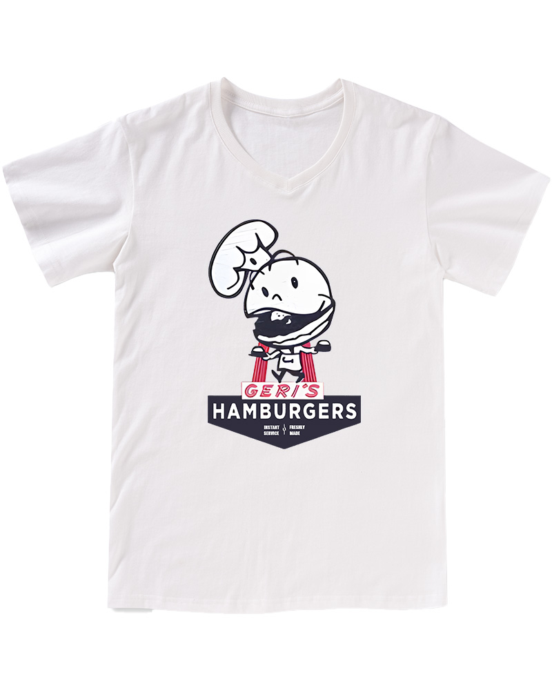 Geri's Hamburgers Rockford Unisex Retro V-neck T-Shirt
