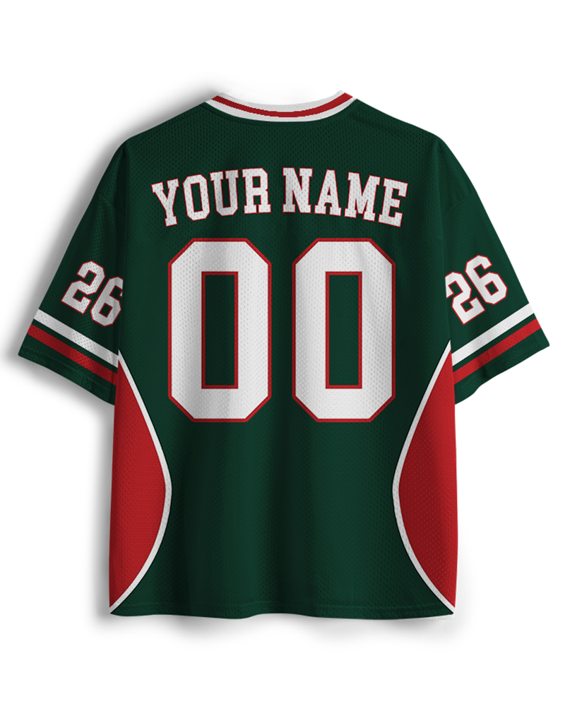 TheRetroTee Mexico Flag Matching Mesh Jersey