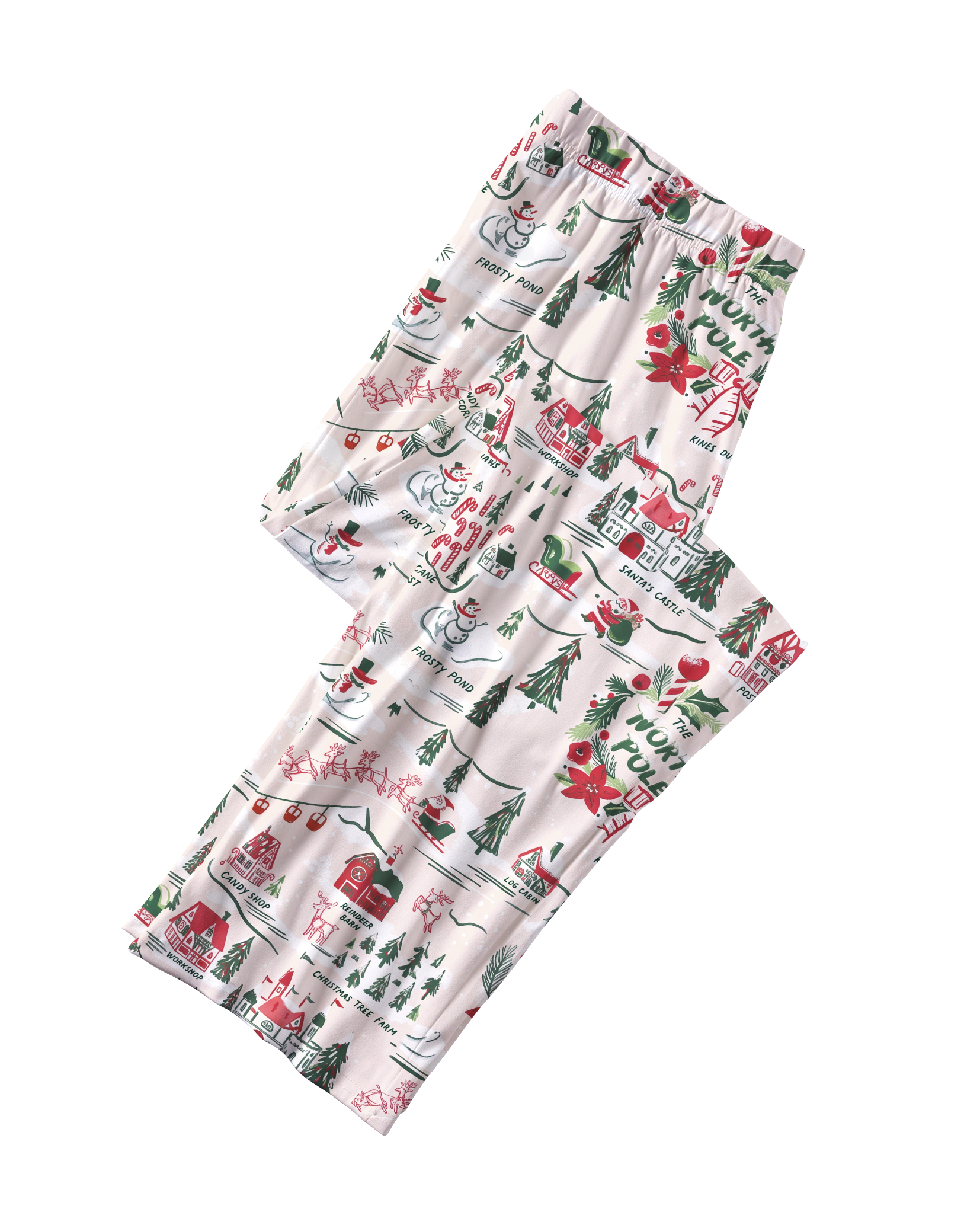 TheRetroTee North Pole Village Vintage Pajama