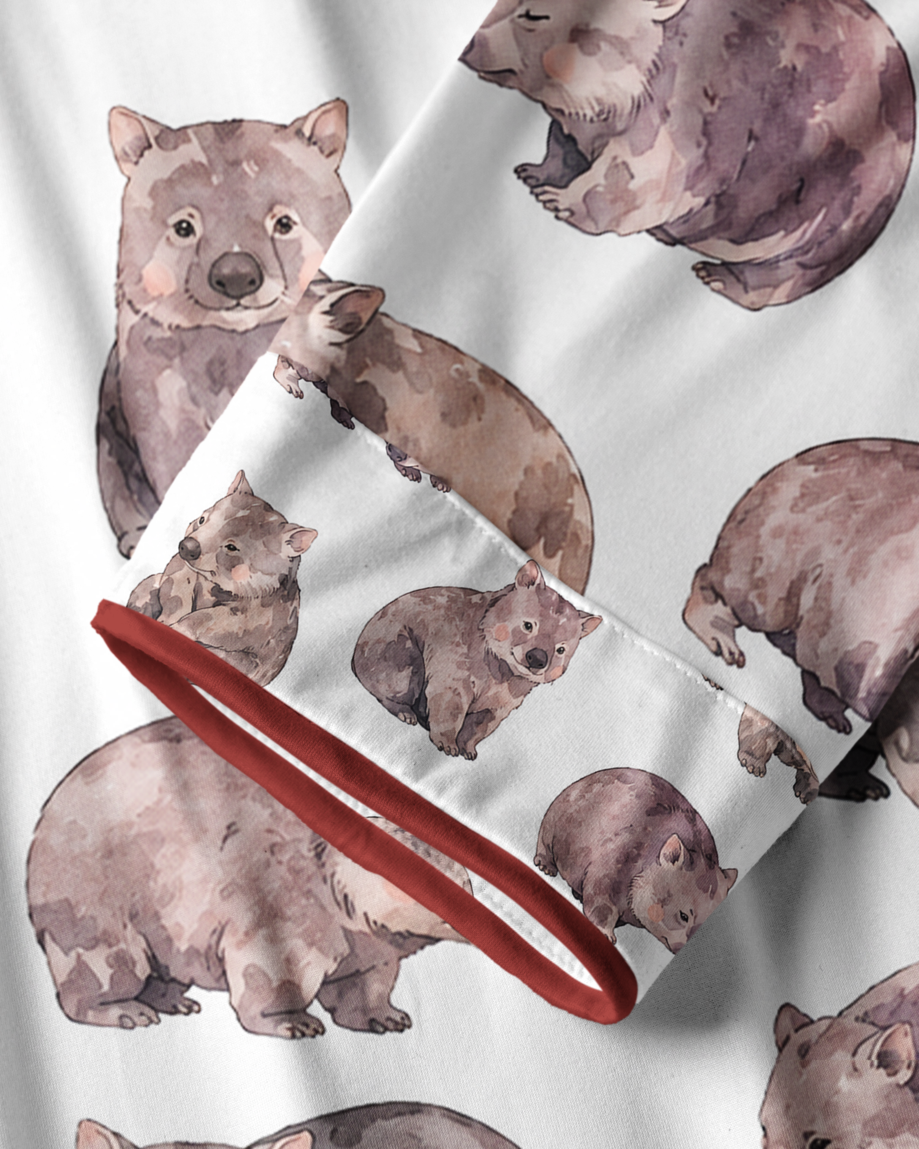 TheRetroTee Wombat Blush Vintage Pajama Set
