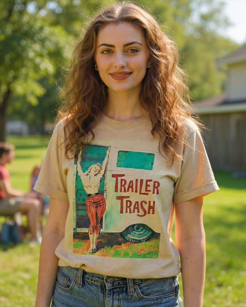 TheRetroTee Trailer Trash All-Over Print T-Shirt