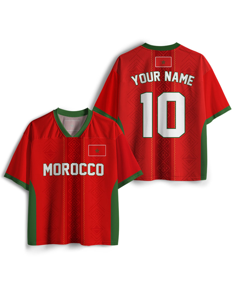 TheRetroTee Custom Morocco Soccer Mesh Jersey