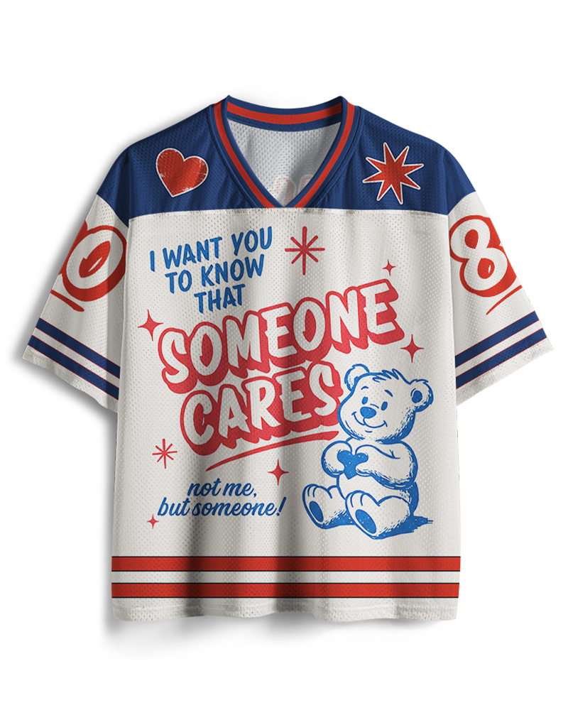 TheRetroTee Someone Cares 1950s Mesh Jersey