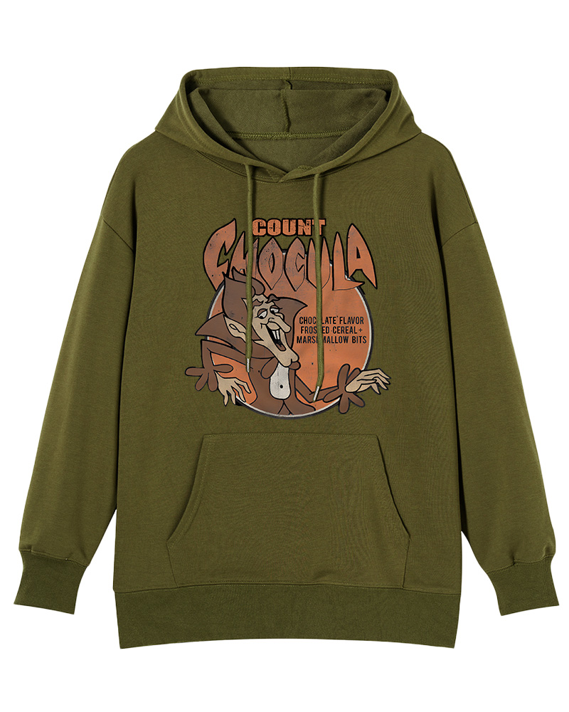 TheRetroTee Chocolate Cereal Count 1970s Nostalgic Cotton Hoodie