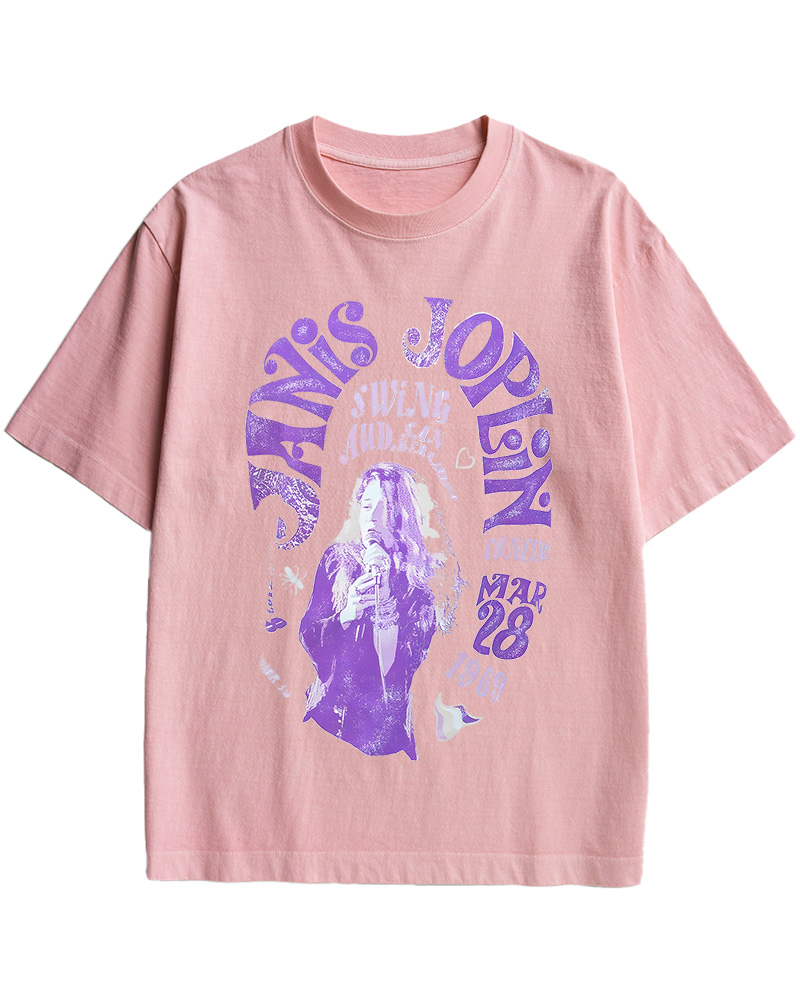 TheRetroTee JANIS JOPLIN 1970s Cotton T-Shirt