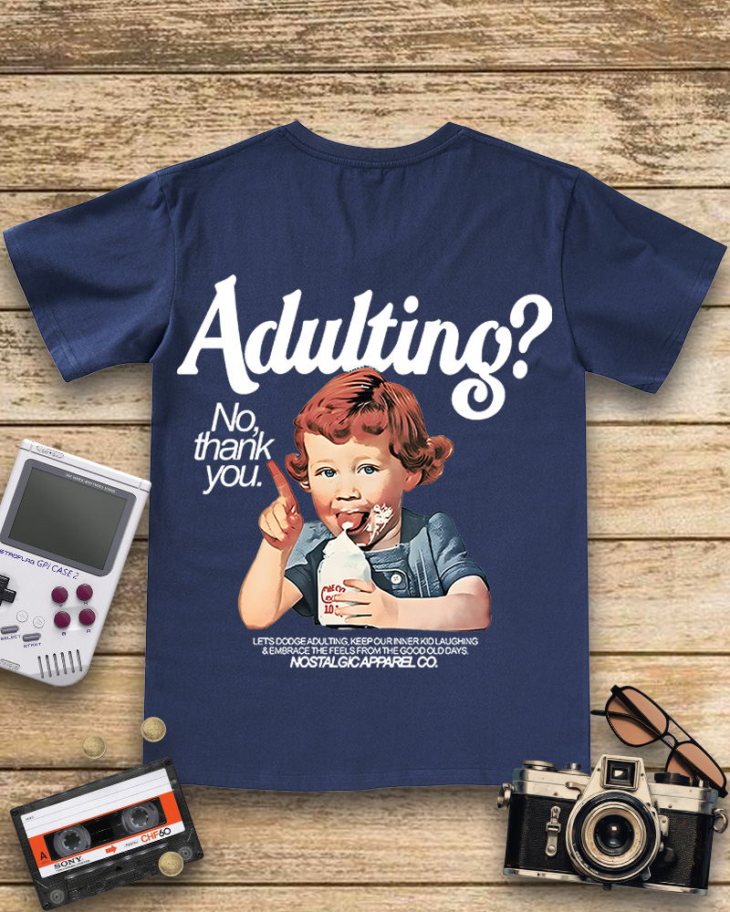 TheRetroTee Adulting No, thanks  V-neck T-Shirt