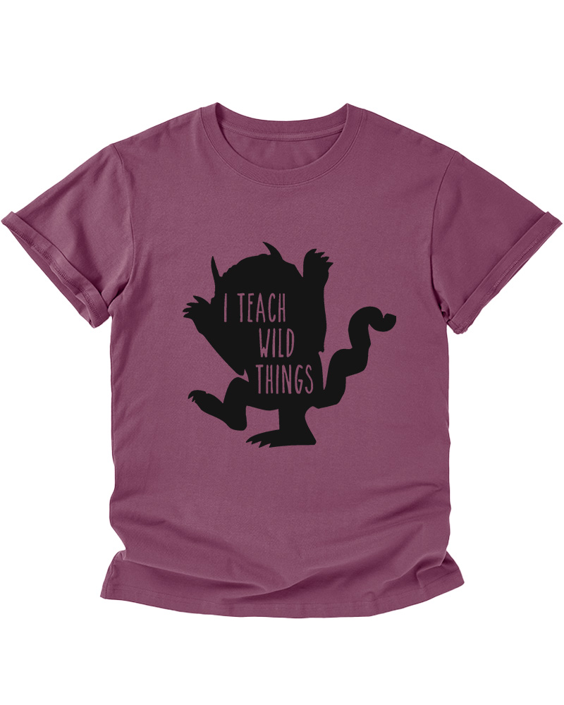 TheRetroTee I Teach Wild Things 1960s Kids T-Shirt