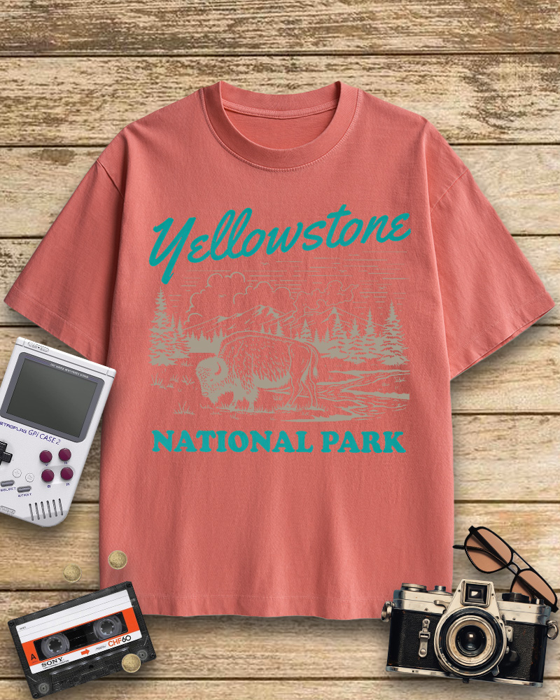TheRetroTee Yellowstone National Park 1870s Cotton T-Shirt